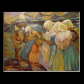 Mujeres Valencianas, Oil on Canvas Painting