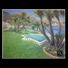 Adamson House, Malibu, CA, Oil Painting