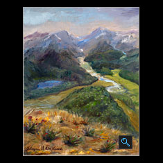 New Zealand, Oil on Canvas Painting