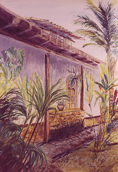 Pousada do Ouro, Watercolor on Paper Painting