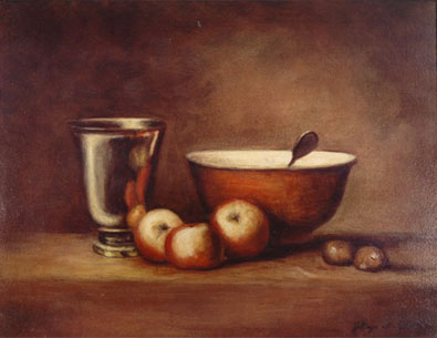 Silver Goblet, Oil on Canvas Painting